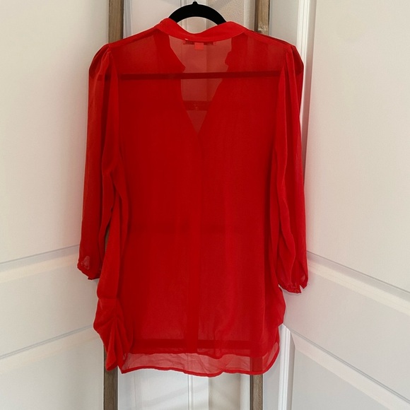 Forever 21 - Chiffon Button Down Blouse - Size Large - Picture 4 of 7